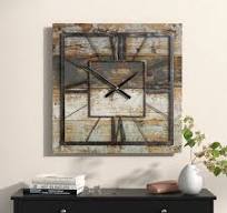 Wade Logan® Weston Square Wood Panel Farmhouse Wall Clock & Reviews |  Wayfair