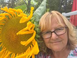 It's that time of the season when the sunflowers are bigger than your head…  and I have a big head! 🌻