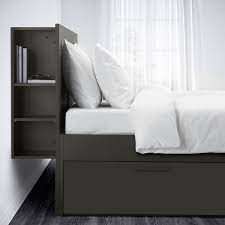 We have a wide selection of beds and bed frames to suit every style, taste and living space. Brimnes Bed Frame W Storage And Headboard Grey Luroy Ikea