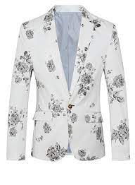 Shop for men's slim fit blazers & slim fit sports coats. Silver Floral Mens Brilliant White High End Blazer Mensstyle Luxury Blazers For Men Mens Blazer Jacket Slim Fit Dresses