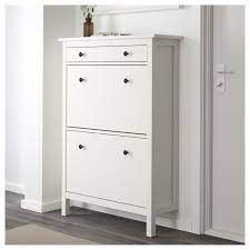Meubles à chaussures avec 4 tiroirs basculant permettant de ranger 3 paires/tiroirs hauteur 100 cm profondeur 22 cm largeur 107 cm. Hemnes Armoire A Chaussures 2 Casiers Blanc 89x127 Cm Ikea Rangement Chaussures Placard Chaussure Hemnes