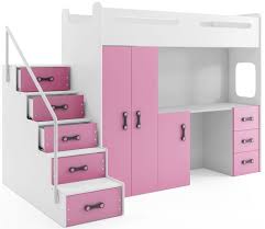 Dieses hochbett mit 1 bett und einem großen schreibtisch ist ideal für ein kinderzimmer. Etagenbett Hochbett Nina Mit Schreibtisch Und Schrank Deine Moebel 24 Einfach Einrichten