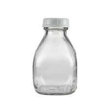 Set of 6 mini porcelain white milk bottles. 16 Oz Glass Milk Bottles White Tamper Evident Cap Berlin