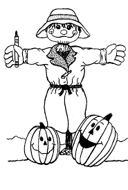 Vintage Halloween Sheet Music Halloween Scarecrow Coloring Pages 1 Purple Kitty Halloween Coloring Book Halloween Coloring Halloween Scarecrow