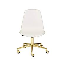 Luxmod high back gold office chair in white leather, ergonomic office chair in vegan leather, highback desk chair with back support, executive chair, manager white and gold chair. Kids Class Act White And Gold Desk Chair Reviews Crate And Barrel