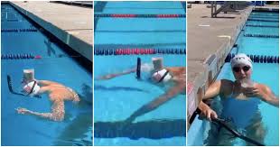 She has won five olympic gold medals and 15 world championship gold medals, t. Watch Katie Ledecky Swims The Length Of A Pool While Balancing A Glass Of Milk On