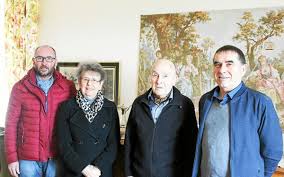 Visite des élus à Marcel Bourdon, doyen