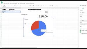 Make Pie Chart With Inventory Data In Google Sheets