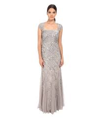 Adrianna Papell Cap Sleeve Bead Dress Platinum Zappos Com Free Shipping Both Ways Dresses Beaded Dress Formal Dresses Long