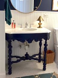 mary painted antique vanity bathroom