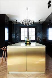 Homeadvisor's kitchen island cost guide provides the average pricing for custom island builds and prefab units with a sink, dishwasher and base cabinets. What S Hot 8 Beautiful Gold Brass And Hammered Metal Kitchens Shop Room Ideas