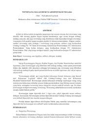 Pdf Wewenang Dalam Hukum Administrasi Negara