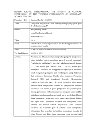 Depertemen pendidikan nasional, badan standar nasional pendidikan (bsnp), petunjuk teknis pengembnagan silabus dan contoh/model silabus mata pelajaran geografi sma/ma, jakarta: Review Jurnal Internasional Gantino Habibi