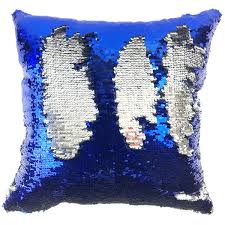 Maybe you would like to learn more about one of these? Mermaid Sequin Square Throw Pillow Cover 15in Royal Blue And Silver
