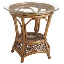 Azteca End Table Pecan Brown Wicker Coffee Table Wicker Table And Chairs Wicker Furniture