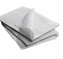 Graham Medical Products Nonsterile White Procedure Towels, Disposable,  2-Ply Tissue / Poly Backing, White, 17 x 18 Inch, 500 Count, #70186N
