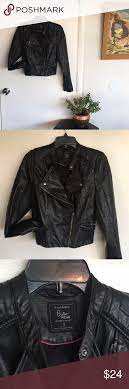 Cotton On Faux Black Leather Moto Biker Jacket S Jackets Biker Jacket Moto Biker Jacket