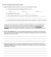Explorelearning by katie braymiller 9 months ago 6 minutes, 2 seconds 214 views gas laws , page. Activity B Partial Pressure And Equilibrium Get The Gizmo Ready Select Reaction 2 Move The Sim Speed Slider All The Way To The Right 3 N204 Course Hero