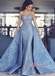 Modest Lace Sweetheart Long Evening Dress 2019 Detachable Train Prom Dress High Quality Wedd Evening Gowns Elegant Elegant Party Dresses Elegant Prom Dresses