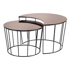 Couchtisch Twins Spiegelglas Bronze 2er Set Wohnen Wohnzimmer Wohnzimmerideen Couchtisch Couchtisch Sets Couchtische