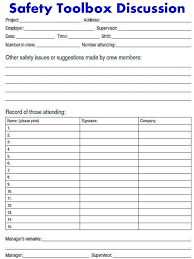 Image Result For Safety Toolbox Talk Format Safety Toolbox Talks Tool Box Safety Message