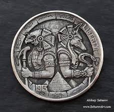 Hobo Token Horus Anubis By Aleksey Saburov Jpg 400 392 Coin Art Hobo Nickel Anubis