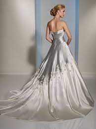 Silver And White Draped Bodice Wedding Dress Silver Wedding Dress Silver Wedding Gowns Bridal Dresses