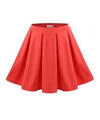 Womens Classy Basic All Around Pleated Skater Skirt Awbss076_coral C911km5igeh