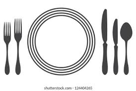 Table setting (laying a table) or place setting refers to the way to set a table with tableware—such as eating utensils and for serving and eating. Etiquette Proper Table Setting Silhouette Stock Vector Royalty Free 124404265