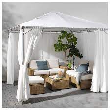 Karlso White Gazebo 300x300 Cm Ikea Gazebo Curtains Hot Tub Gazebo Gazebo