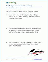 grade 2 time word problem worksheets 5 minute intervals k5 learning