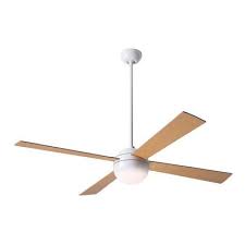 Modern Fan Company 52 Ball 4 Blade Led Ceiling Fan Light Kit Included Motor Finish Gloss White Blade Finish Aluminum Accessories Wall Control W Modern Fan Fan Light Kits Ceiling Fan