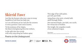 Welsh Poets Including Dylan Thomas And Owen Sheers To Feature On London Underground Dylan Thomas Poets London Underground