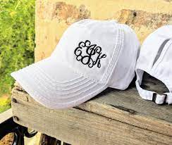 High Ponytail Cap With Monogram High Ponytail Cap With Etsy Monogram Hats Baseball Cap Hairstyles Monogram Baseball Cap