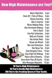Ladies How High Maintenance Are You