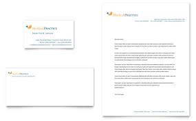A letterhead supplements a medical document. Medical Practice Business Card Letterhead Template Word Publisher