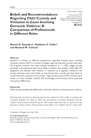 Settling child custody in michigan: Pdf Beliefs And Recommendations Regarding Child Custody And Visitation In Cases Involving Domestic Violence A Comparison Of Professionals In Different Roles