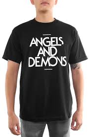 angels and demons mens tee