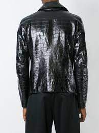 Giorgio Armani Alligator Leather Buttoned Jacket Jackets Bomber Jacket Men Jacket Buttons