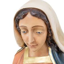 Madonna with glass eyes for Nativity scene of 160 cm