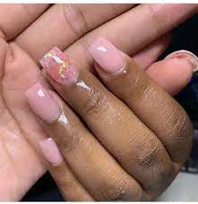 Peach Nail Diy Dream Catcher Diy Decor Pretty Nail Rose Gold Nail Nail Shape In 2020 Short Square Acrylic Nails Short Acrylic Nails Designs Square Acrylic Nails