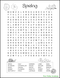 Free printable winter word searches for kids tree valley academy. Difficult Spring Word Search Puzzle For Kids Free Printable