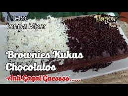 250 gr dark cooking chocolate (dcc)(i use dcc with mint flavour) 100 gr mentega tawar. Brownies Kukus Chocolatos No Mixer 1 Telur Anti Gagal Youtube
