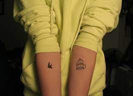 Bird And Cage Cute Little Tattoo Tatoo Tattoo Eslesen Dovmeler Cift Dovmeler Dovme Fikirleri