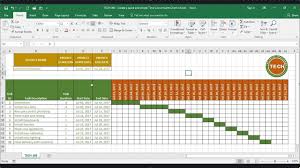 Tech 005 Create A Quick And Simple Time Line Gantt Chart
