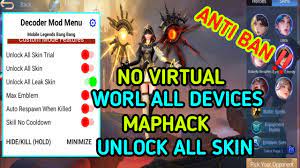 This is a 5vs5 arena battle . New Mobile Legends Mod Menu Map Hack Unlock All Skins Drone View Moonton Free Skins