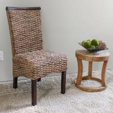 International Caravan Bali Abaca Weave Mahogany Dining Chair Set Of 2 In 2021 Woven Dining Chairs Dining Chairs Transitional Dining Chairs