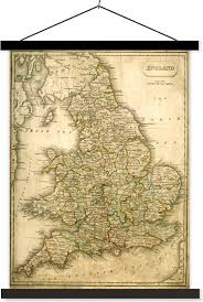 Kaart van engeland, 1726 l'angleterre, suivant les nouvelles observations (title on object) les forces de description. Bol Com Vintage Kaart Van Engeland En Wales Textielposter Latten Zwart 90x120 Cm Foto Print