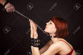Beautiful Woman In The Role Of A Slave On A Leash Stock Photo, Picture and  Royalty Free Image. Image 27346764.