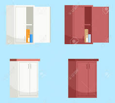 Product title smilemart wall mounted wooden storage cabinet with 3 tiers storage shelves for kitchen/bathroom/living room, white average rating: Red And White Kitchen Wall Cabinets Semi Flat Rgb Color Vector Royalty Free Cliparts Vectors And Stock Illustration Image 154404614
